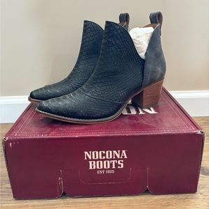 Nocona Micki Black Snip Toe Booties